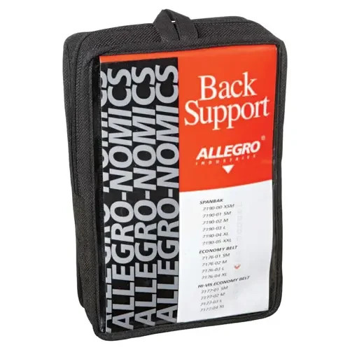 1- Allegro Economy Lower Back Support Belt Internal Pad Lifting Weight MEDIUM