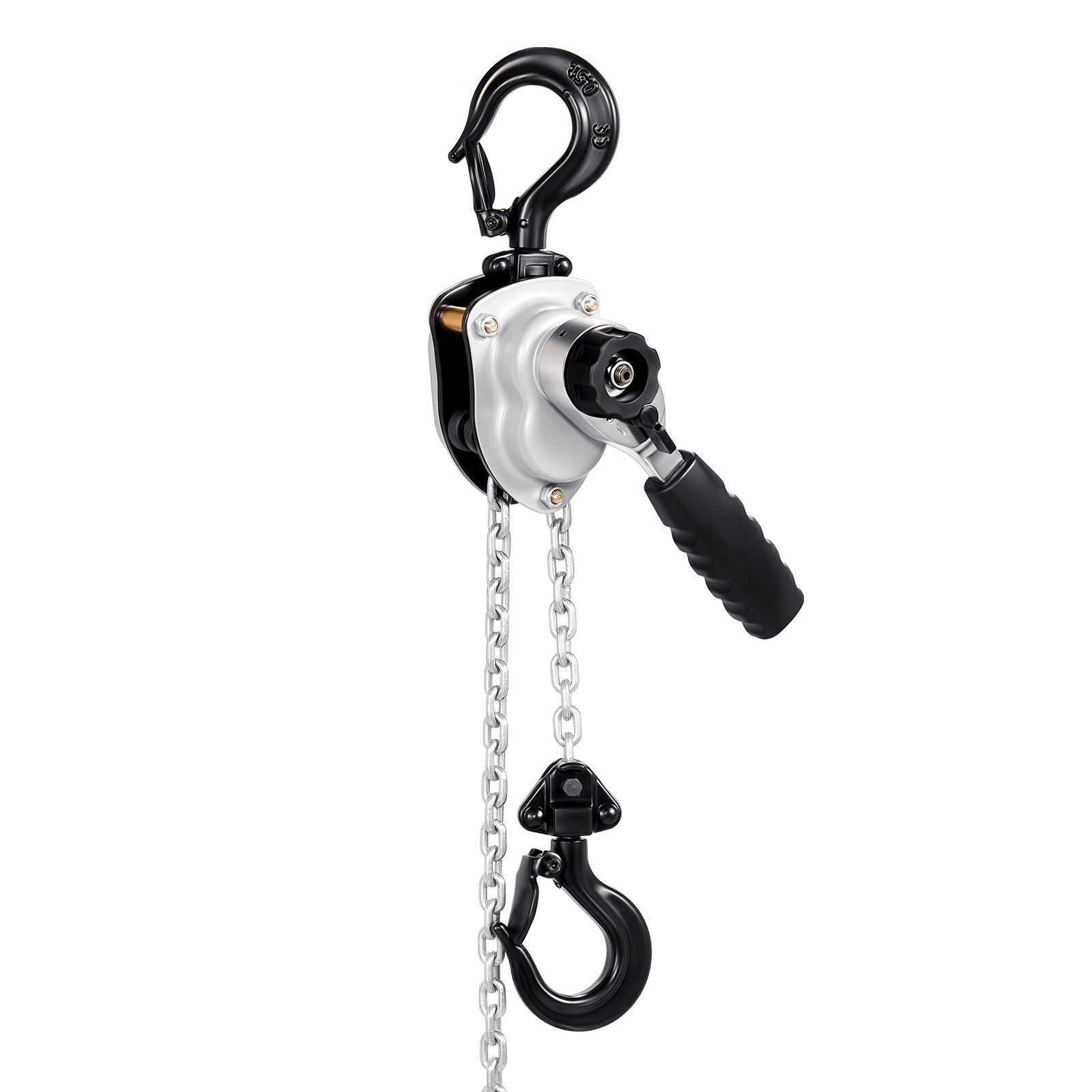 1/4T 550lb 10ft Lift G80 Alloy Chain Hoist, Dual Pawl Brake, 360° Hooks