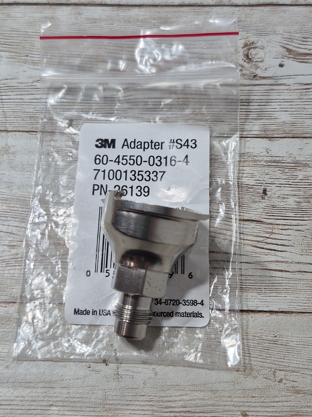 3M PPS 2.0 Spray Gun Adapter #S43, 26139, 1/4 Inch Male