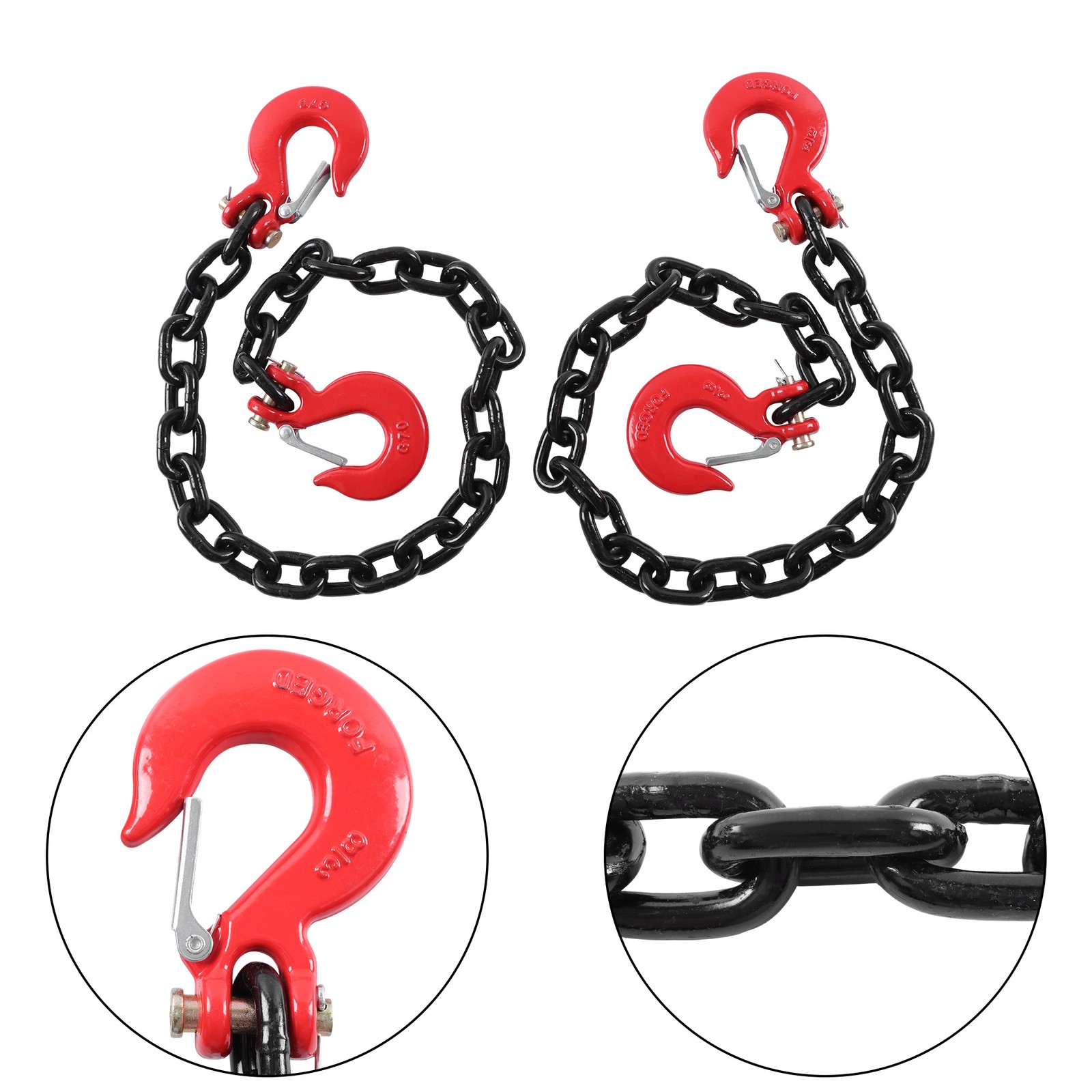 G80 Tow Chains Trailer Safety Chains With G70 3/8" × 36 " Double hook
