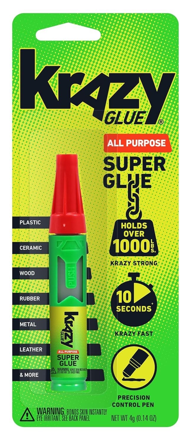Krazy Glue Precision Control Superglue Pen 4g Fast-Dry for Multi-Surface