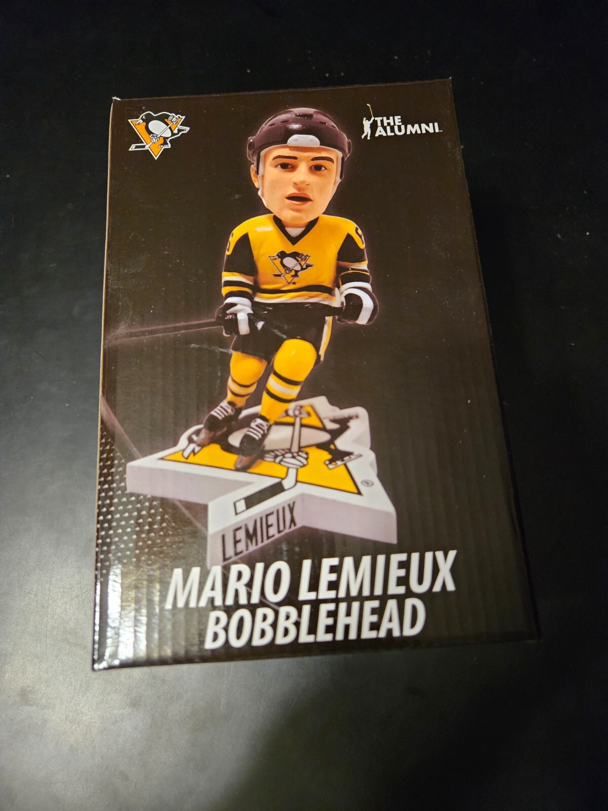 Very Rare 2019 Mario Lemieux The Alumni Black Helmet Bobblehead Limited #62/100