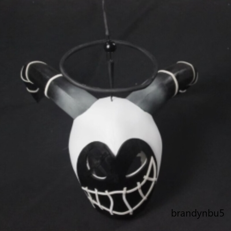 Hazbin Hotel Cosplay Black Horn Headgear Halloween Mask Helmet EVA PVC Gift 1PC