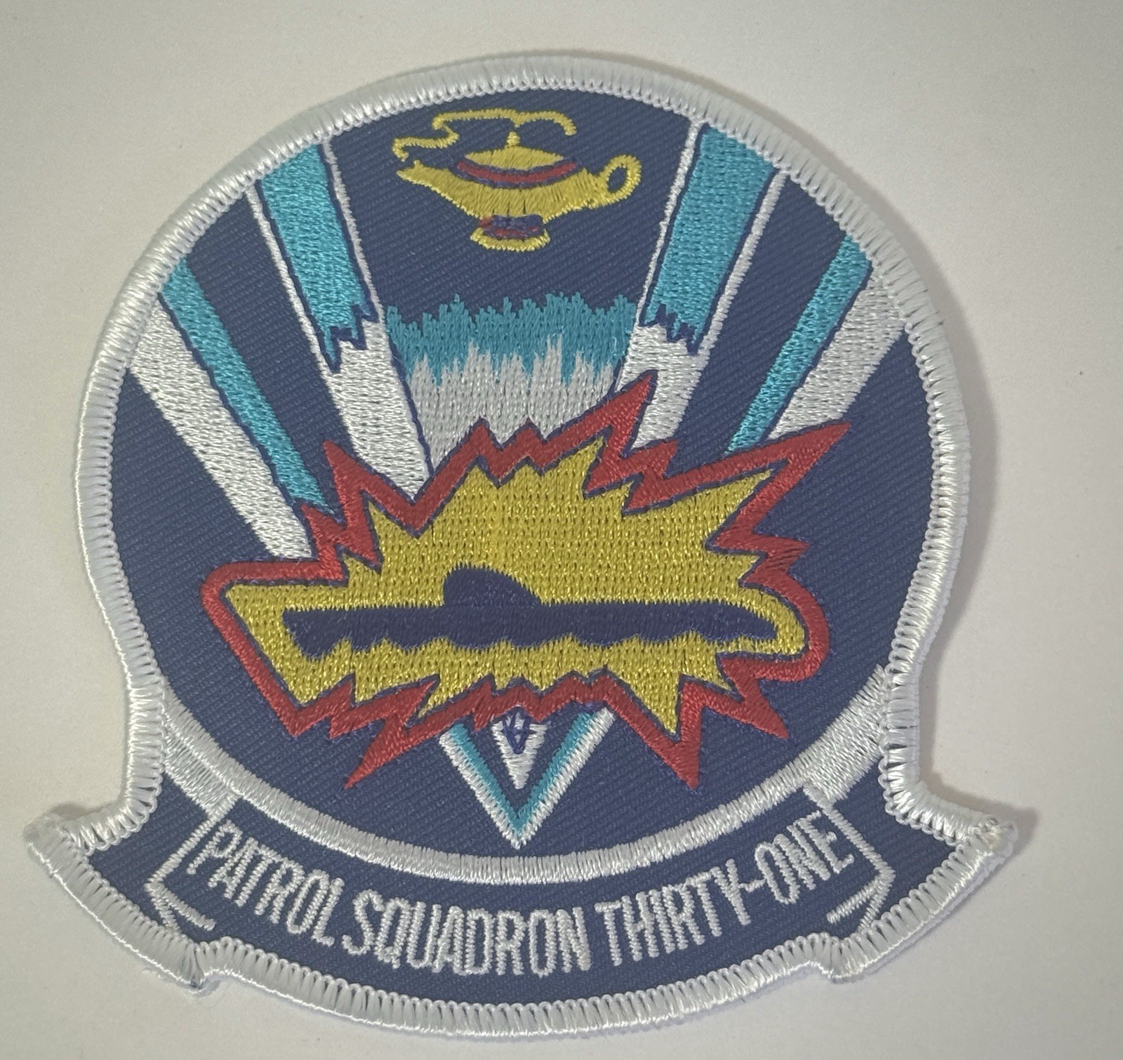 US Navy VP-31 Black Lightning Patrol Squadron 31 P-3 Orion Patch 3 7/8” NOS