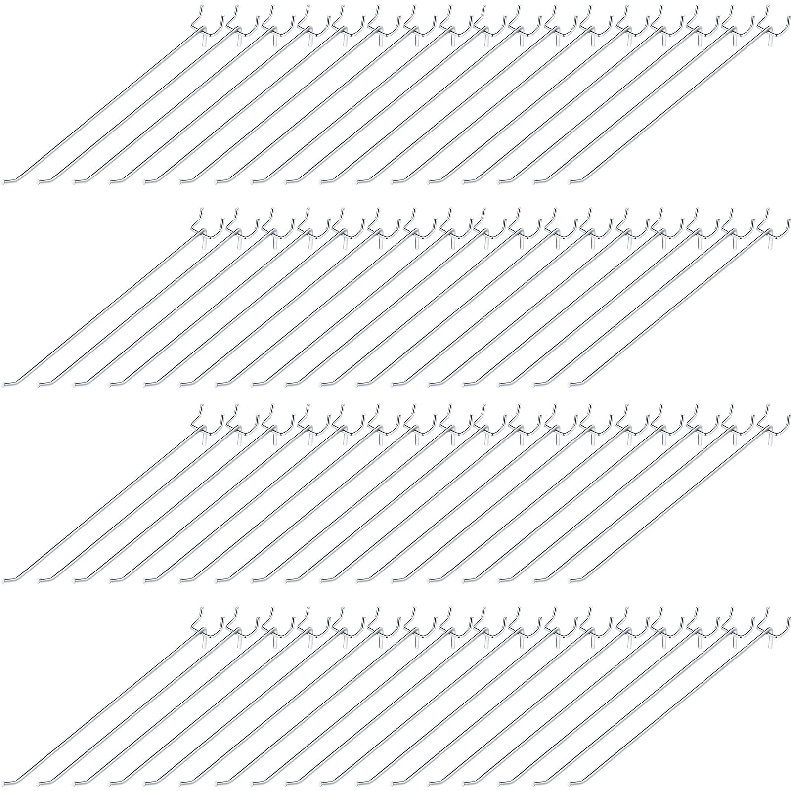 100 Pack Peg Board Hooks Stainless Steel Pegboard Hooks Shelving Display Hanging