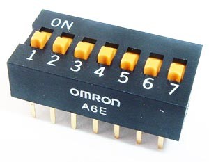 A6E-7104 OMRON 7 POSITION DIP SWITCH (24/PK)