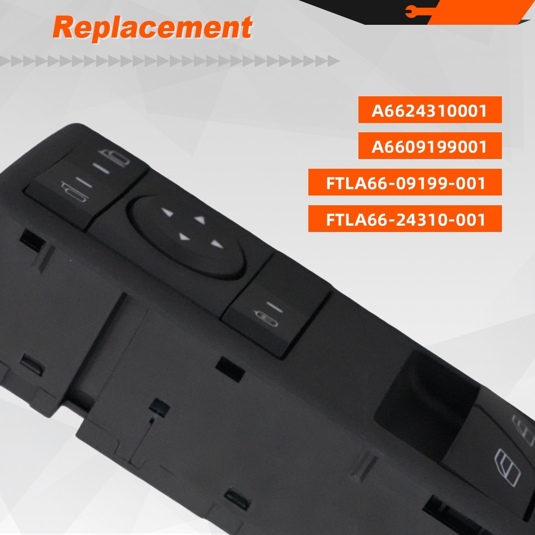Power Window Switch 4 Pin A6624310001 Compatible w/ Freightliner Cascadia 2017+