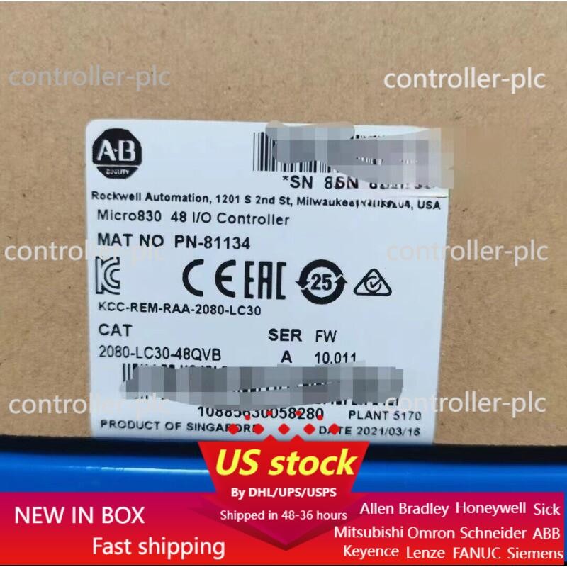 2080-LC30-48QVB AB Micro830 48 I/O  Controller   US Free Tax
