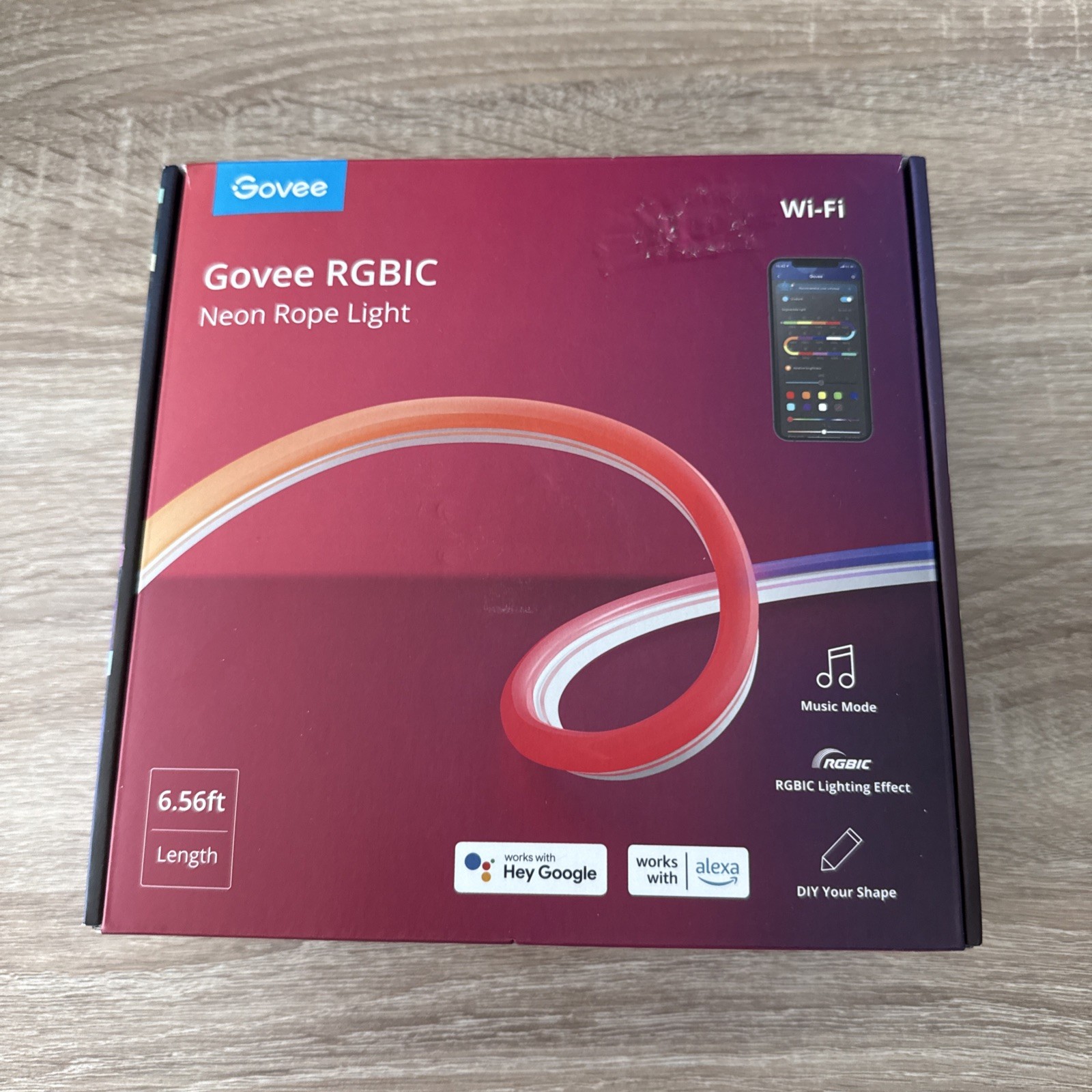 BRAND NEW Govee RGBIC LED Neon Rope Light 6.5' - UNOPENED BOX