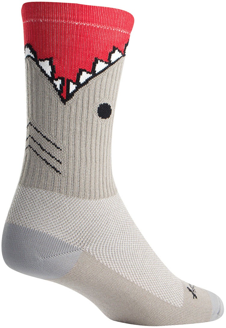 SOCKGUY Bite Me 6" Crew Socks Large/XL Unisex Black