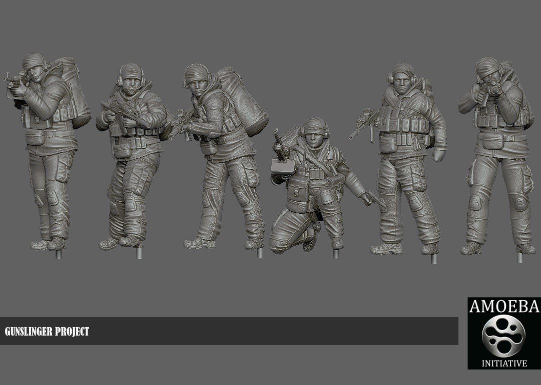 Gunslinger Modern Miniatures Russian PMC Contractors Mercenaries Spectre 28mm +
