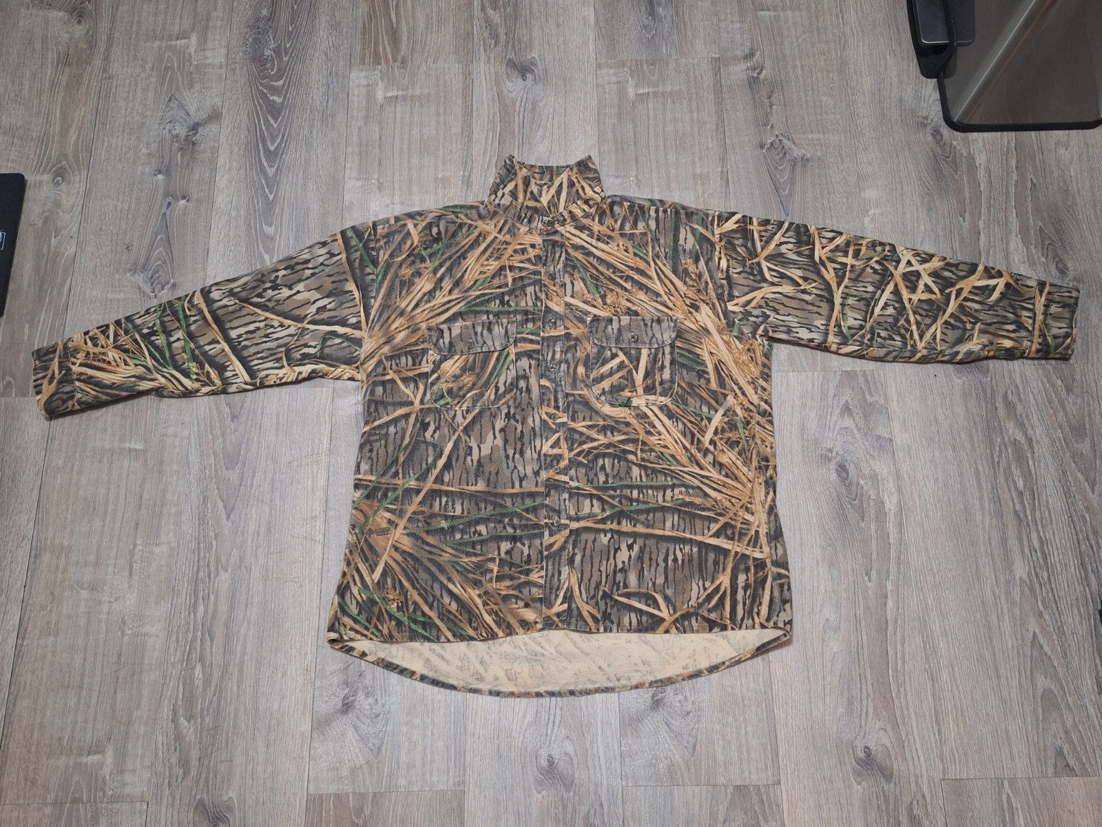 Vintage Mossy Oak Shadow Grass Camo Jacket Button Men's 2XL Made In USA