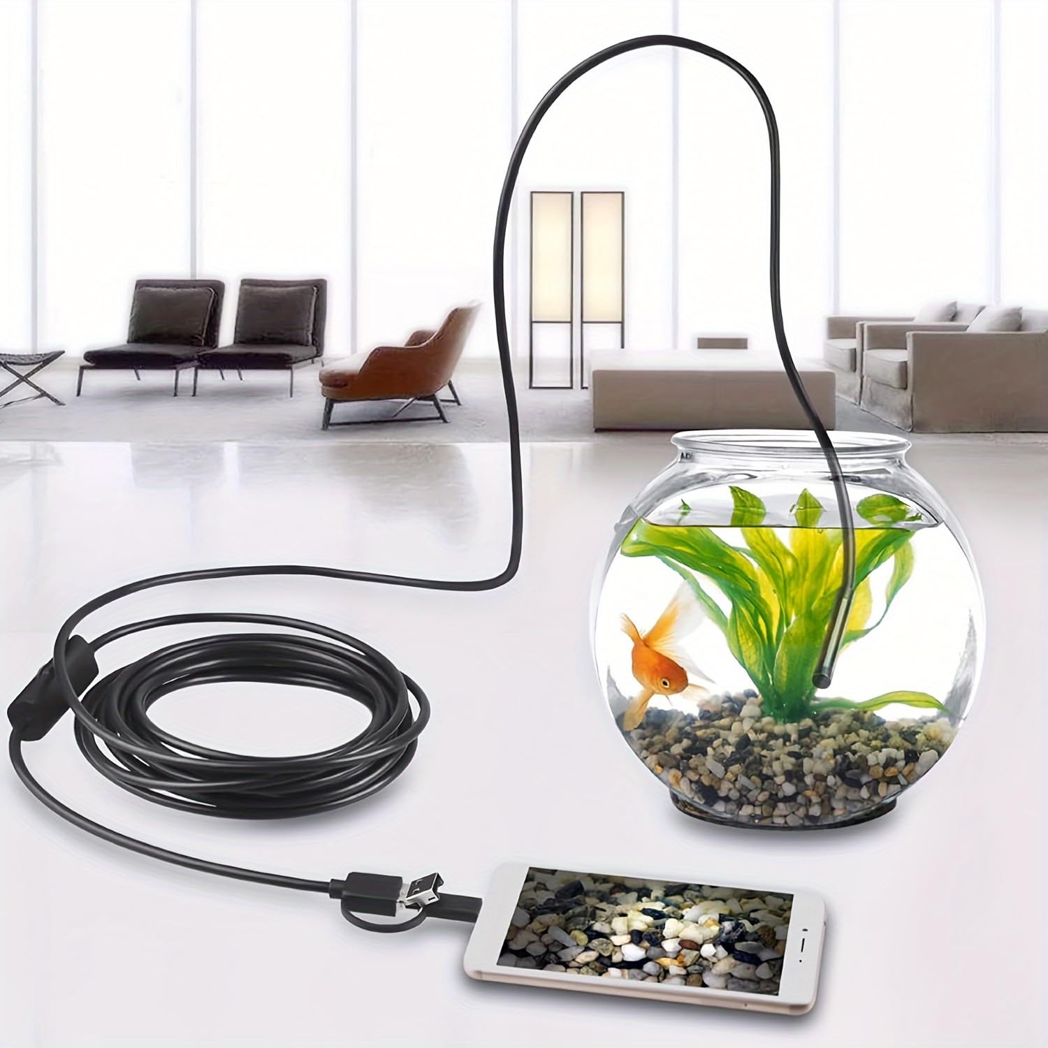 Extra-Long Endoscope Camera with Lighting, 3-in-1 Snake Camera, 32.8feet (About