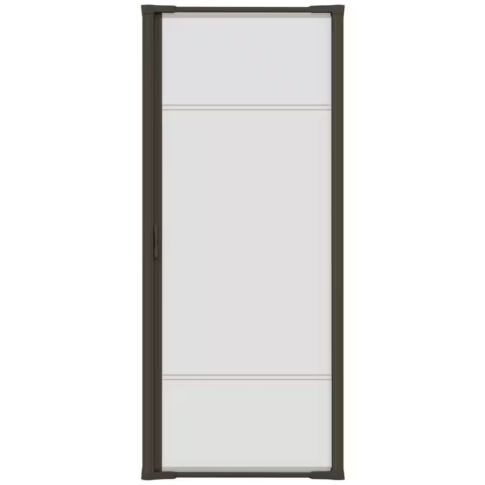 36 In. X 80 In. Brisa Brown Standard Retractable Screen Door