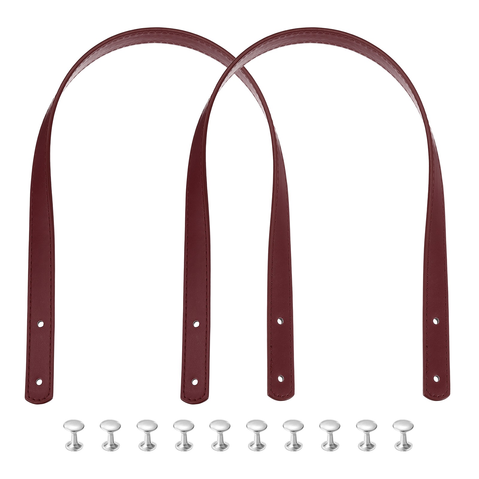 2pcs 24 Leather Purses Straps Handbag Belt Band Bag Handle Burgundy