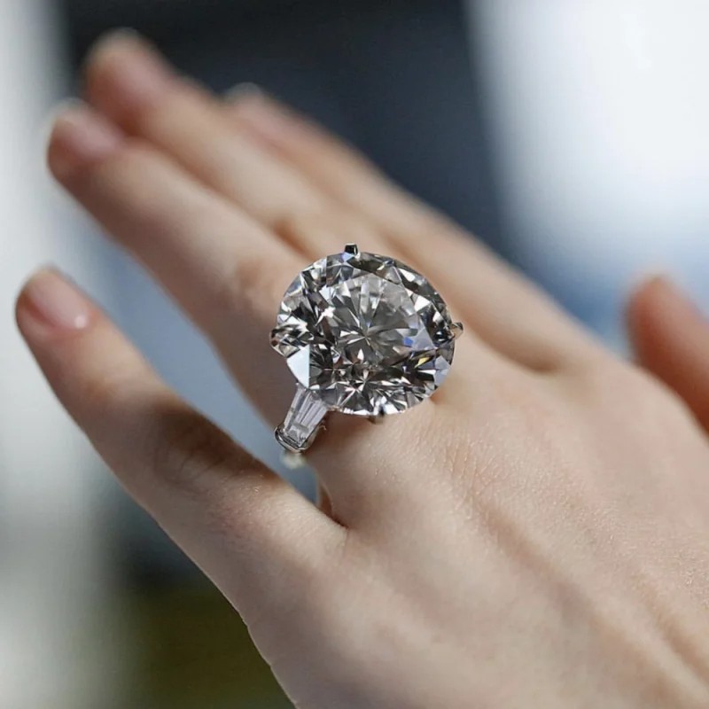 6CT Lab Diamond Sterling Silver Ring