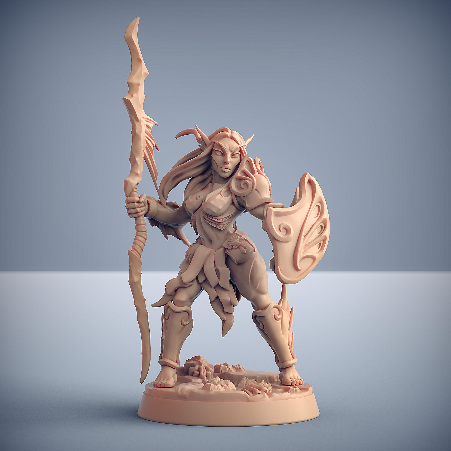 Triton Warrior F1 Fighter - Artisan Guild Fantasy Dungeons and Dragons Miniature