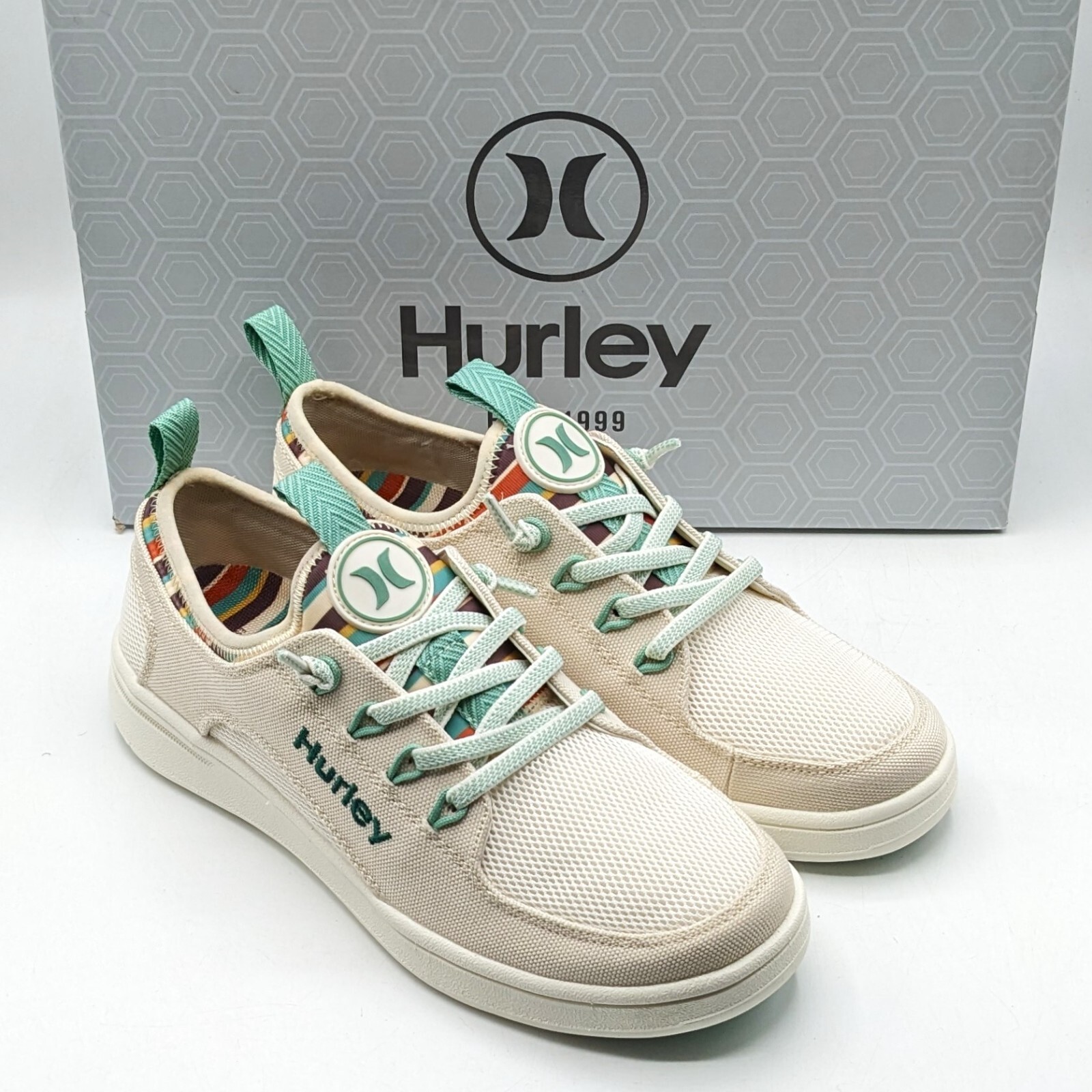 Hurley “Castaic” Women’s Colorful & Functional Casual Fashion Sneaker Beige NEW