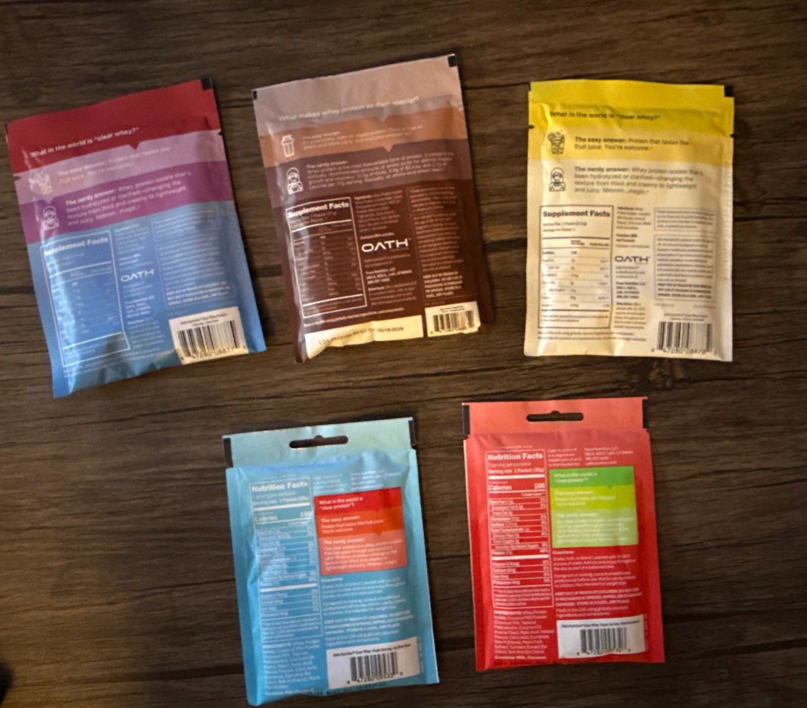 Oath Nutrition Clear Whey Protein – Variety Pack 5 Count
