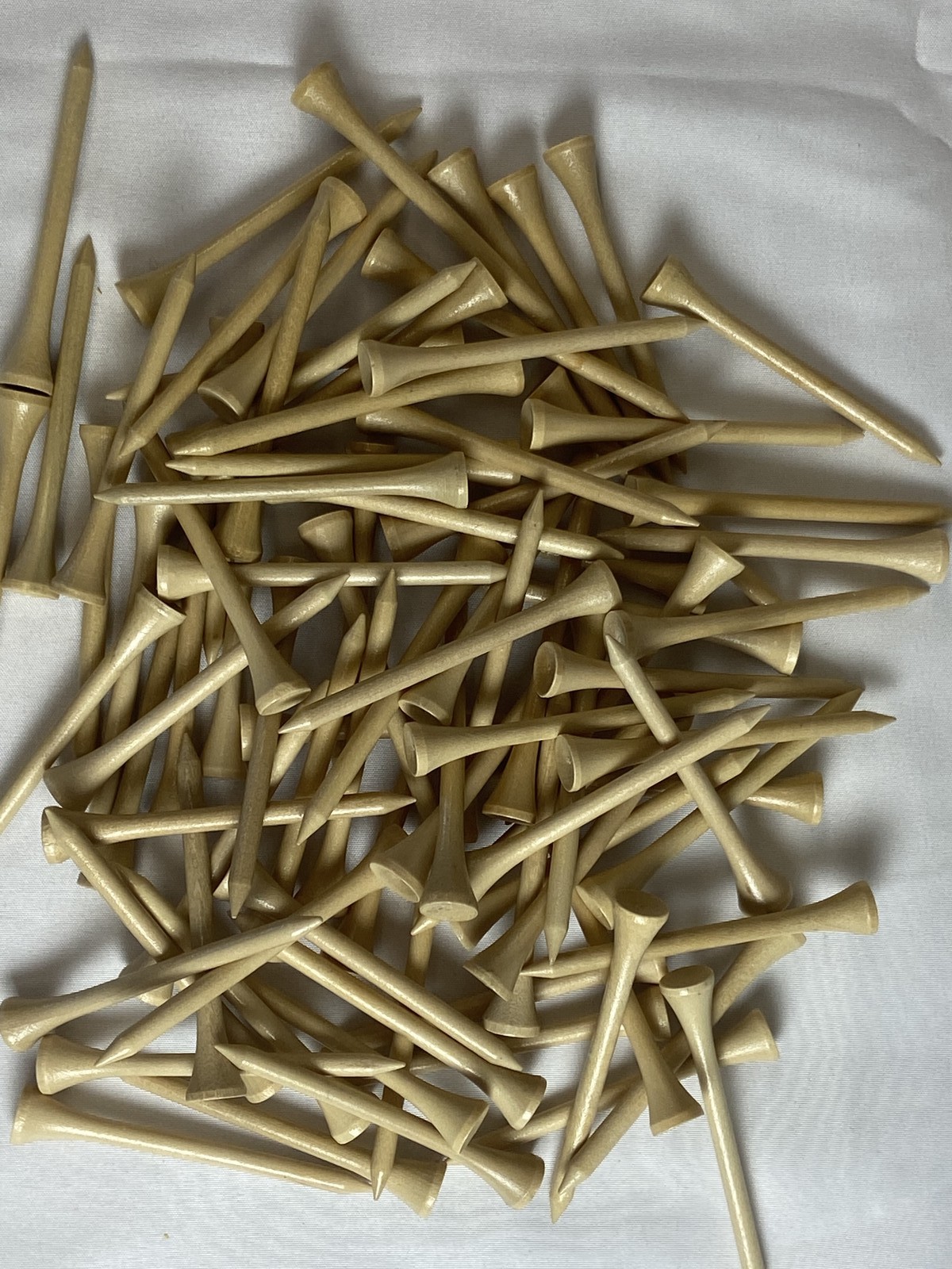 100 Hurricane Golf 2 3/4" Natural Wood Golf Tees 15 Packs 1500 Total