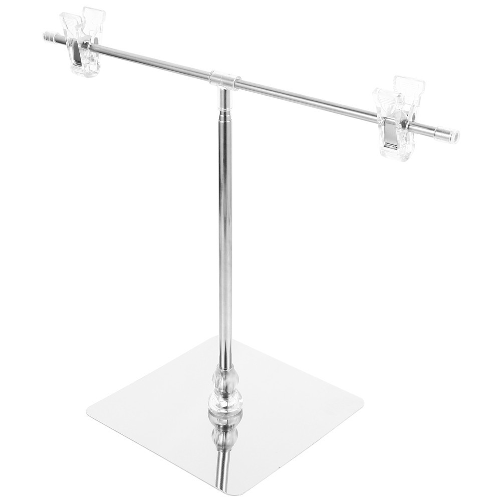 T-shaped Banner Stand Display Adjustable Sign Poster Holder Desk