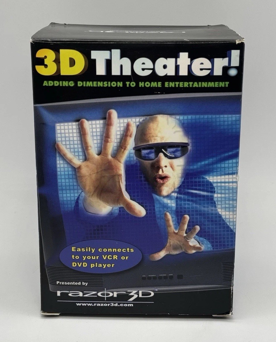 3D Theater! By Razor 3D - New In Box - Turn any CRT TV or Monitor Into A 3D TV