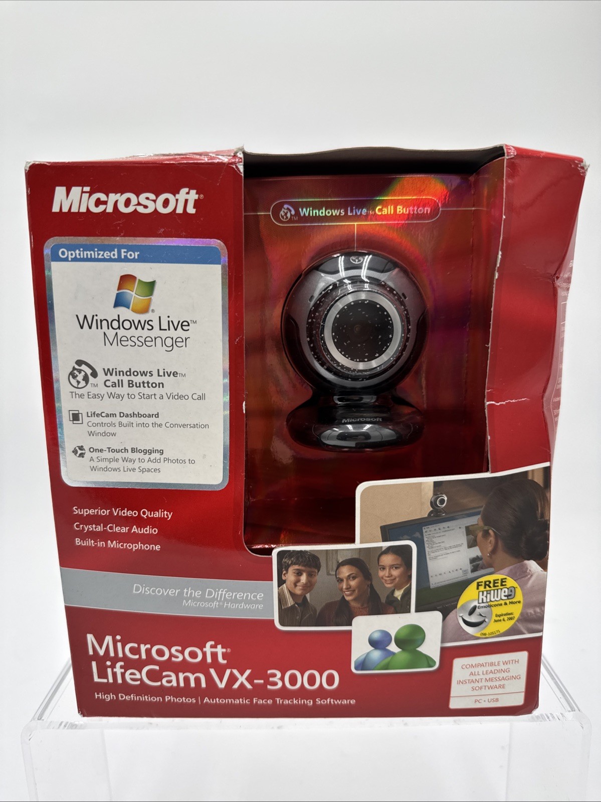 Microsoft Lifecam VX-3000 Camera 640 X 480 Pixel Resolution Video Web Camera