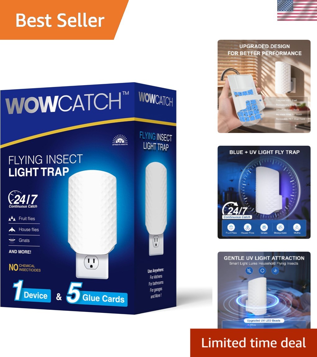 Discreet Plug-in Fly Catcher - Upgraded Design for Effective Indoor Trapping