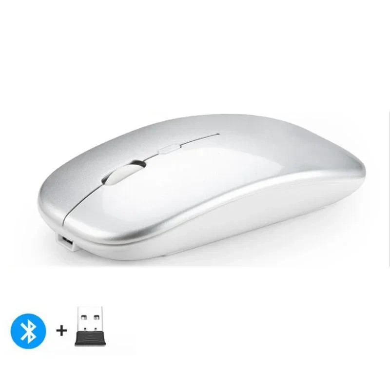 Rechargeable Wireless Mouse Bluetooth-Compatible 2.4Ghz Dual Modes