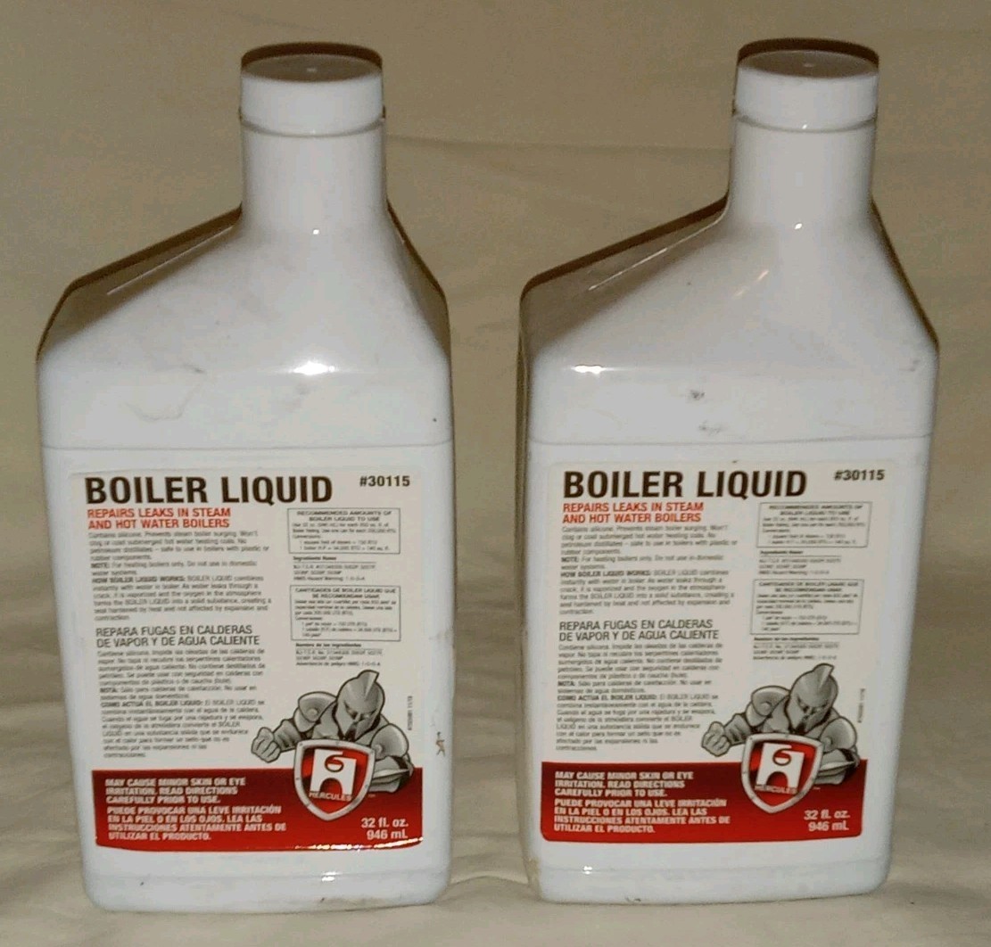 2x New Hercules 32 oz. Boiler Liquid Leak Repair Steam Hot Water Boiler 30115