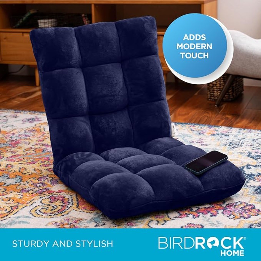 BIRDROCK HOME Adjustable Memory Foam Floor Chair-Ideal for Gaming, ,Meditation