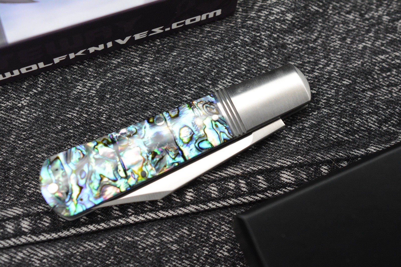 NEW Jack Wolf Gateway Barlow - Abalone Handle/ Nickel Silver/ Sandvik 14C28N
