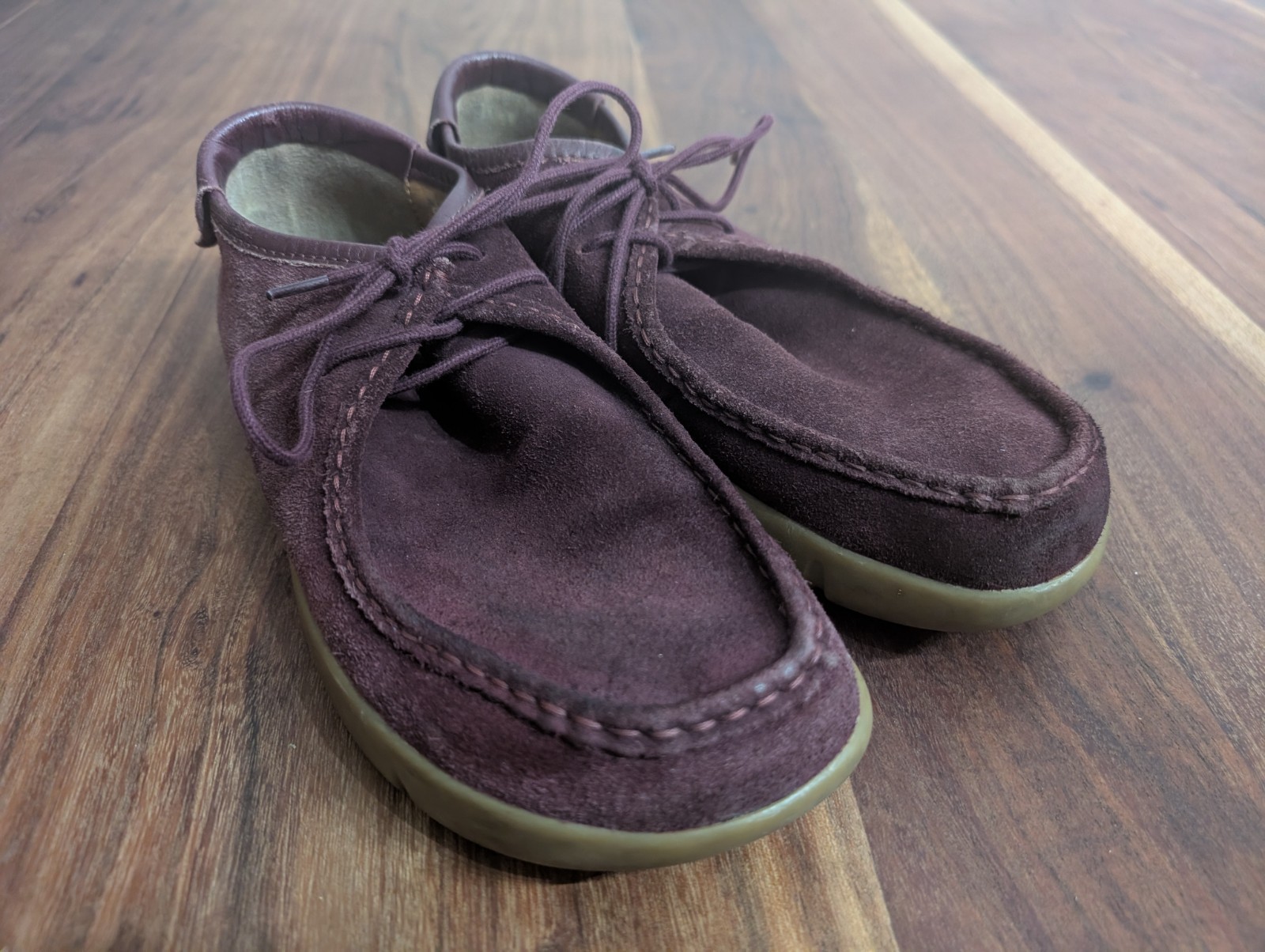 Kalso Earth Shoes Darby Burgundy Suede tie laces Gum Sole size 11