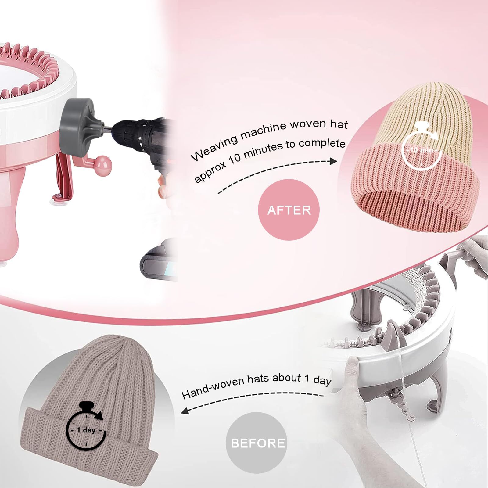 Knitting Machine Adapter Quick Knit Replaceable Crochet Machine Adapter with ...