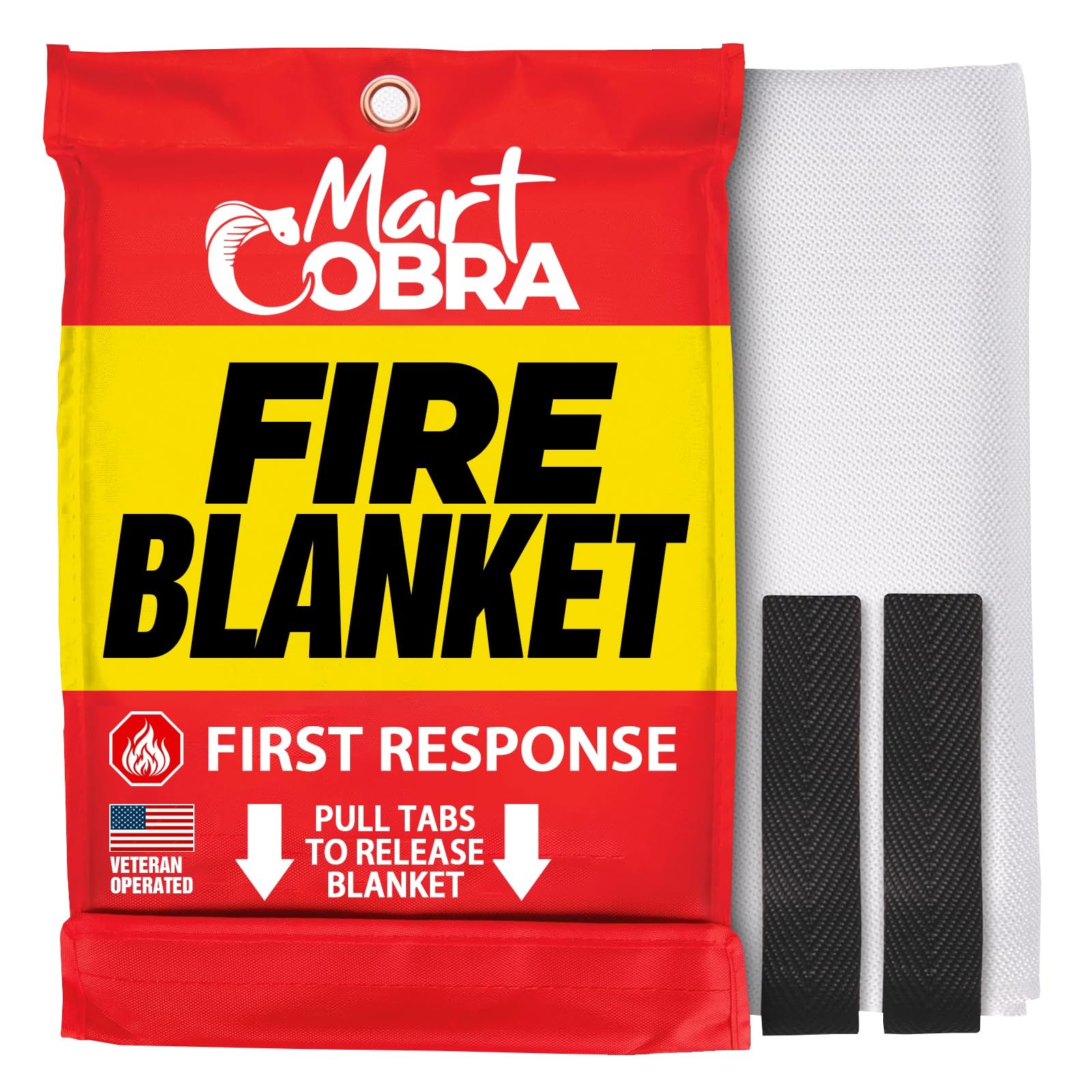 Emergency Fire Blanket 4ft x 6ft for Home Kitchen - Fire Safety Protection