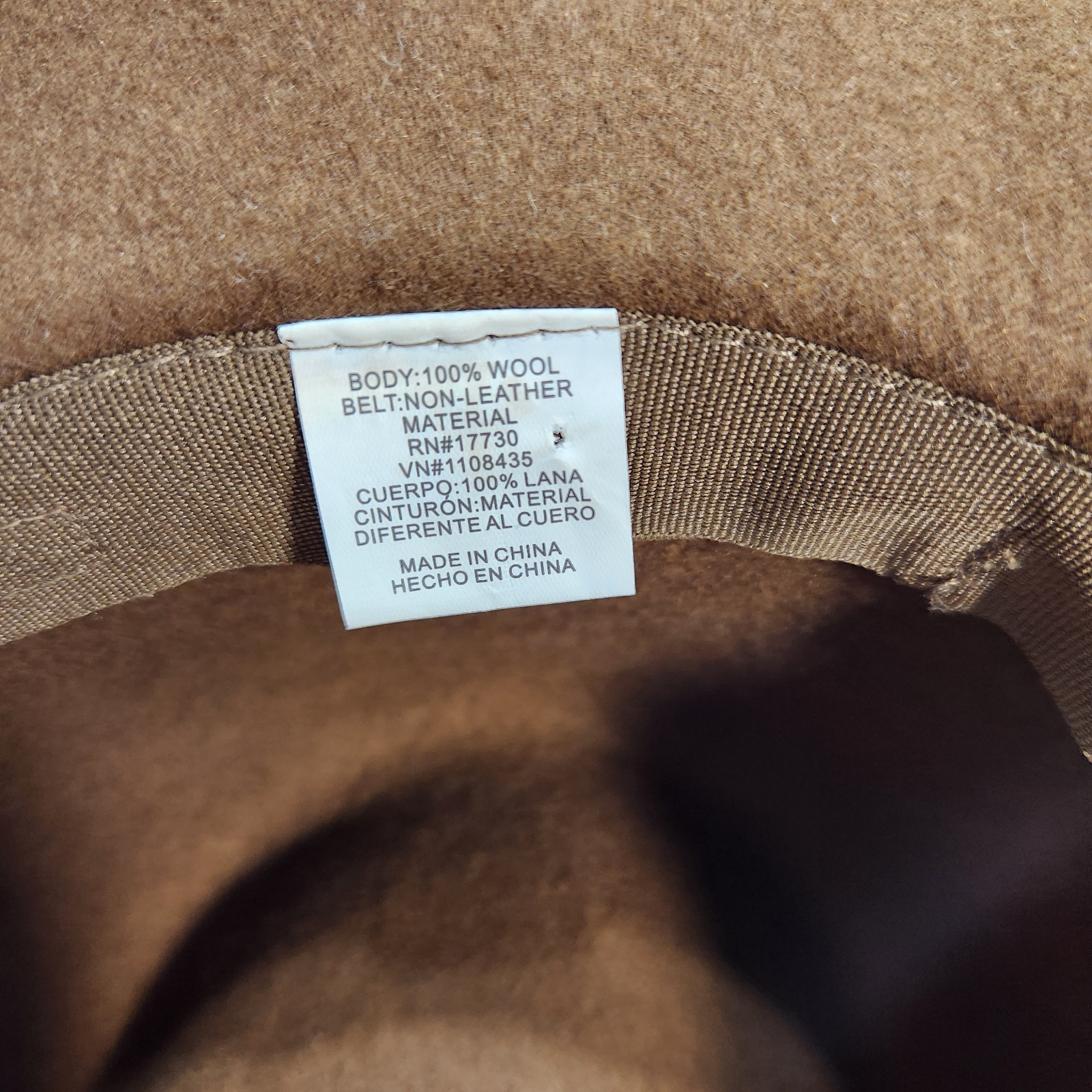 Target Wide Brim Fedora Hat 100% Wool Brown