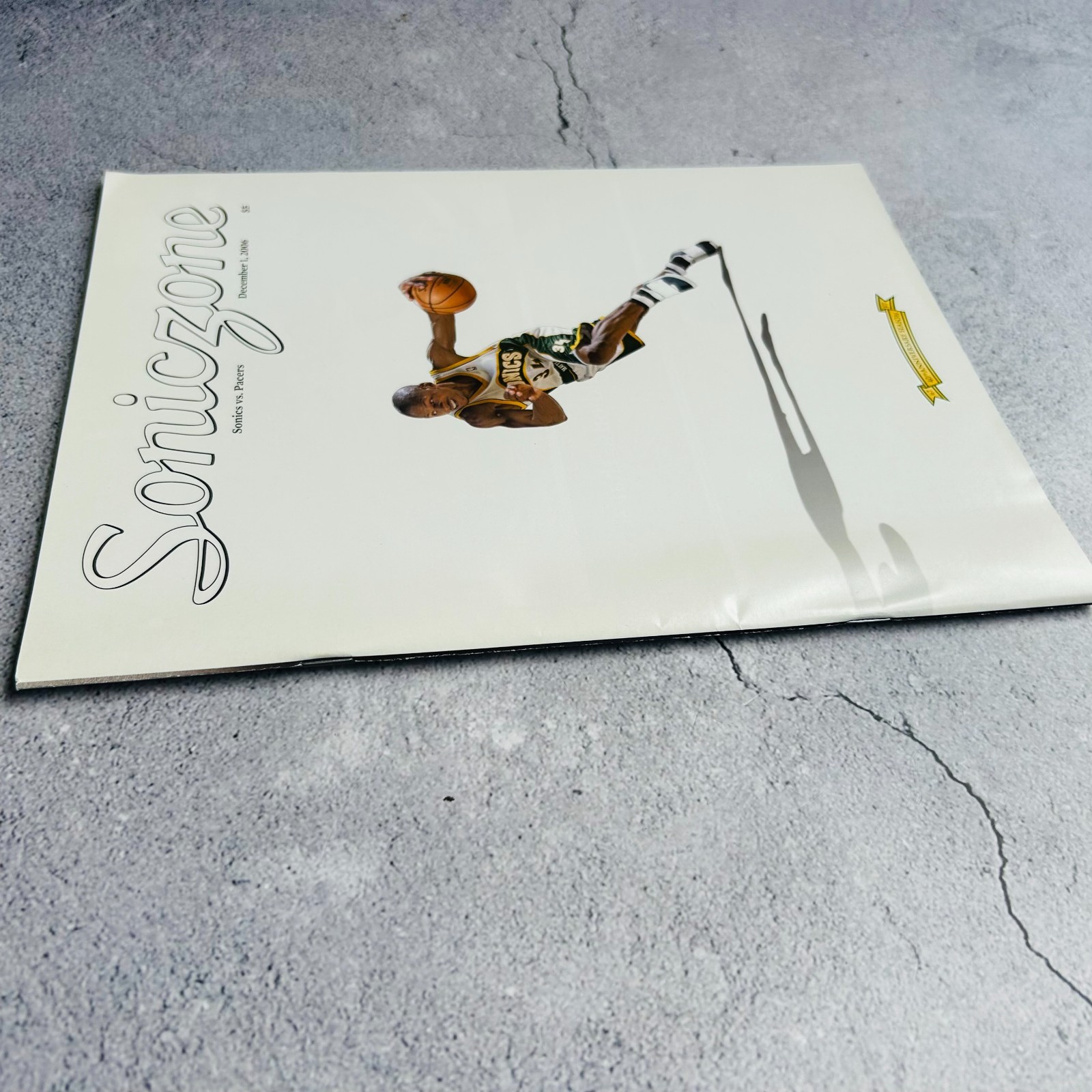 Seattle Super Sonics VS Pacers Soniczone 40th Anniversary Ed Basketball Program