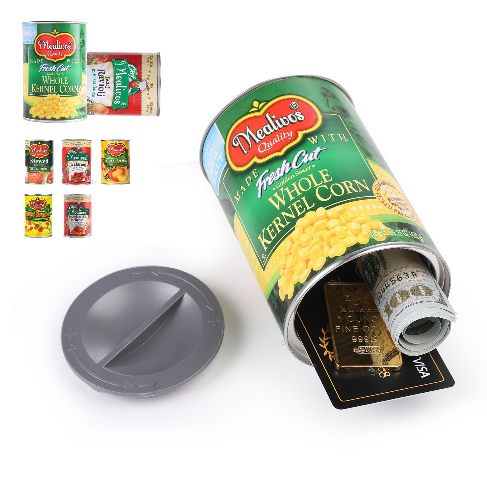 Fake Can Diversion Safe，Perfect for Hiding Storage Key,Cash,Jewelry,Card，Coin...