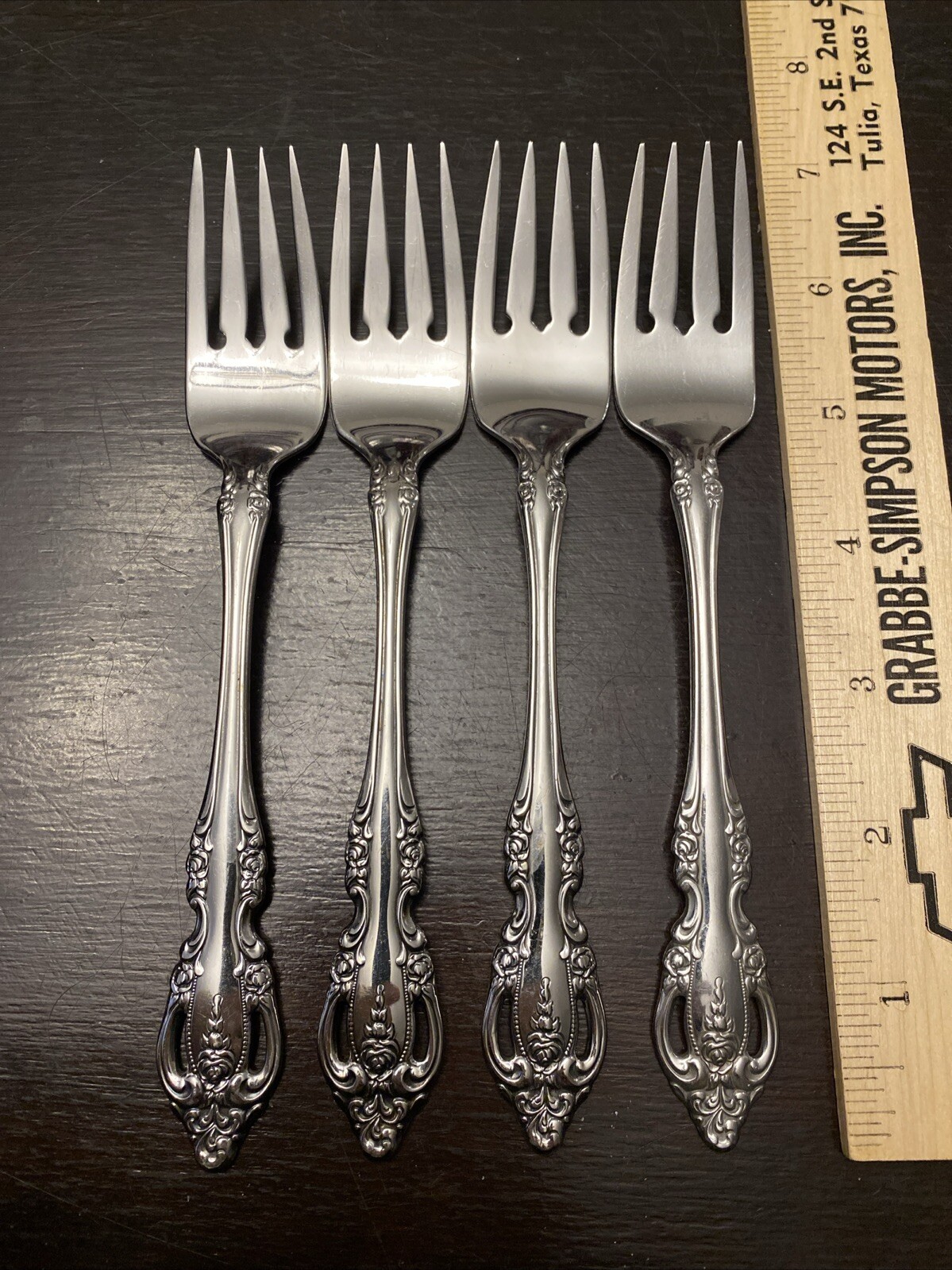 Oneida Community Brahms Stainless Steel 4 Salad Forks 2 Available EXC!