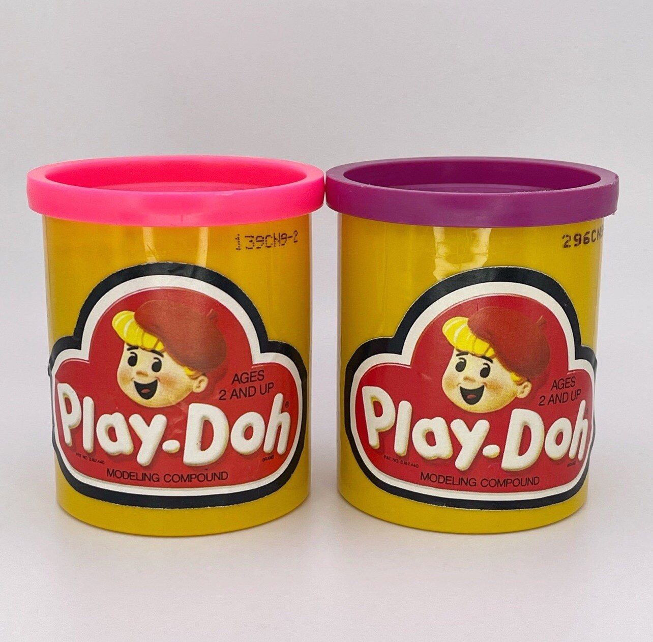 Vintage 1987 Kenner Parker Toys PLAY-DOH Modeling Compound 6oz Pink & Purple