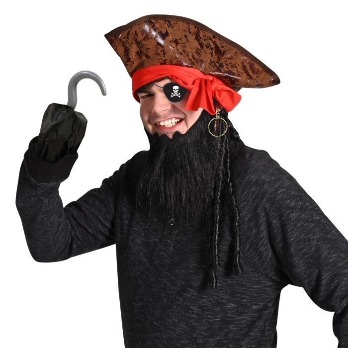 Beistle Caribbean Pirate Hat with Dreadlocks