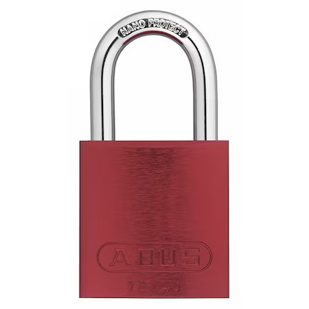 Abus 19313 Keyed Padlock, Open, Rectangular Aluminum Body, Hardened Steel