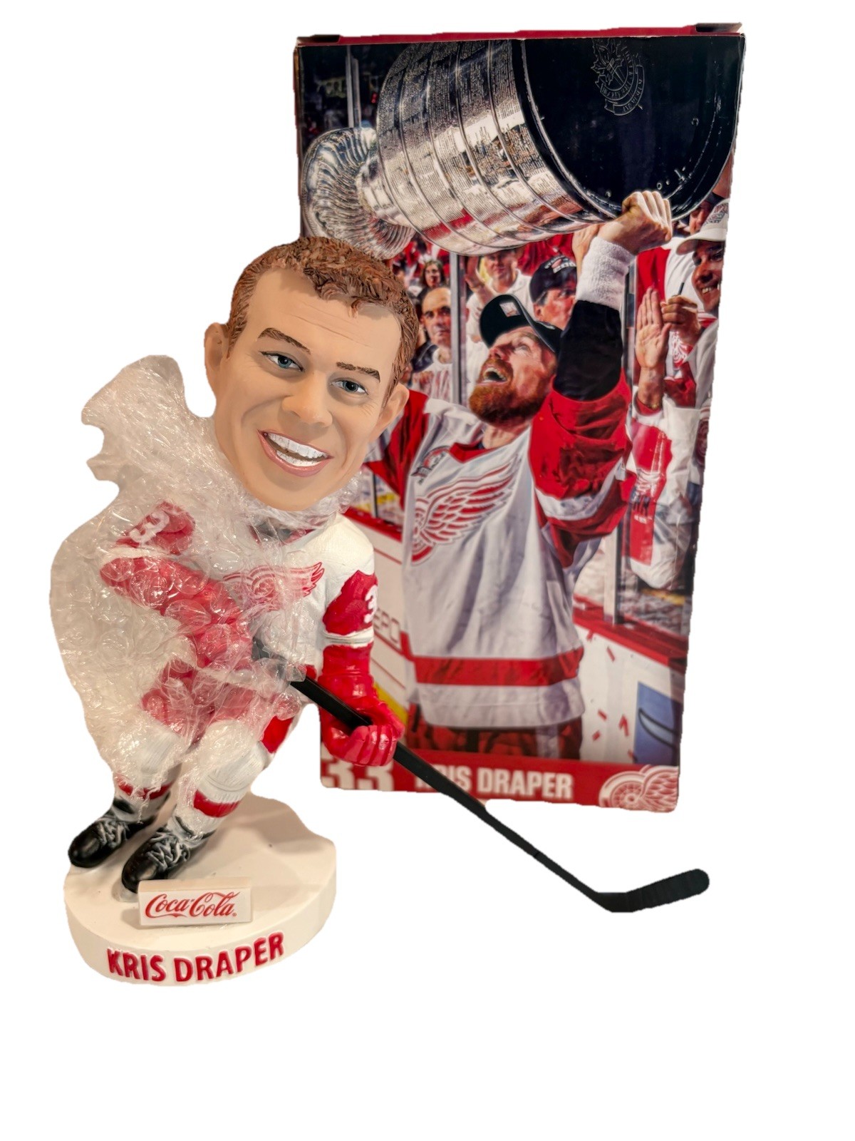 Coca-Cola Detroit Red Wings Kris Draper #33 NHL Hockey Bobblehead Grind Line NEW