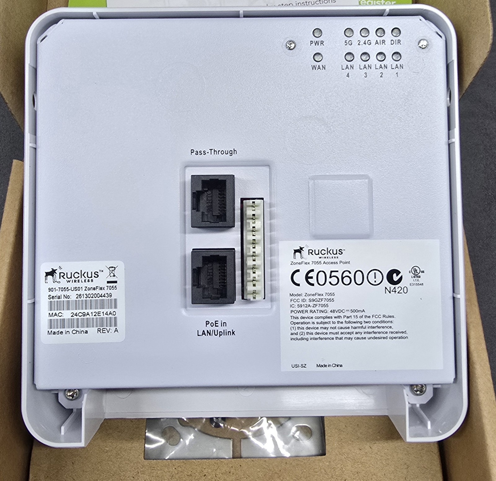*New In Box* Ruckus ZoneFlex 7055 WiFi Unleashed Wireless Access Point
