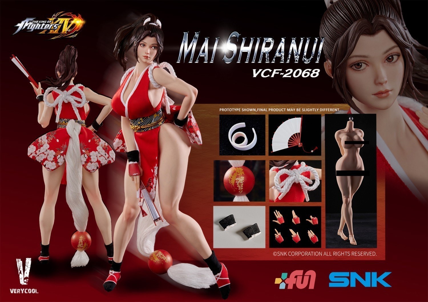 NEW VERYCOOL VCF-2068 1/6 The King of Fighters XIV Mai Shiranui Action Figure