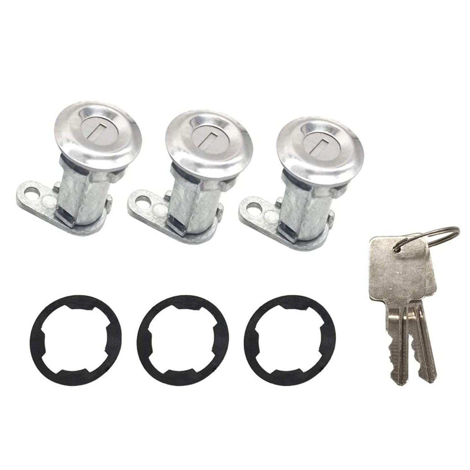 Set Of 3 For Jeep Wrangler YJ New Door Lock Cylinders with Keys 8122874K3