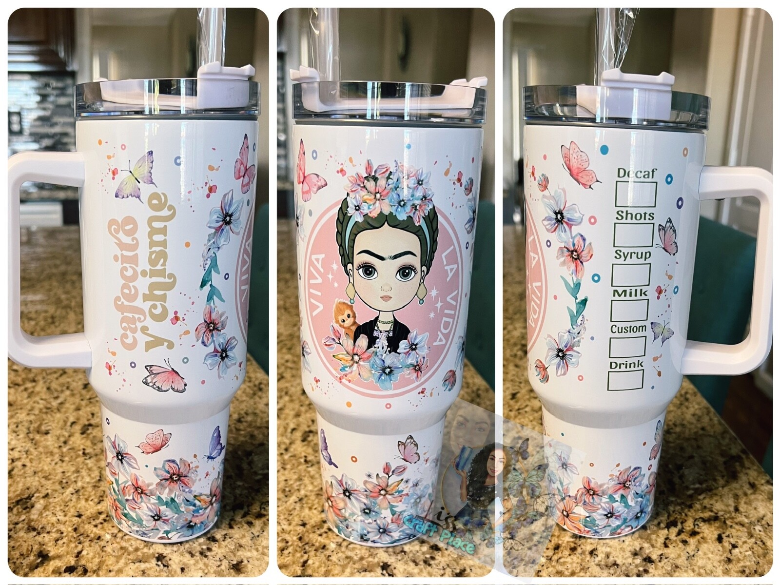40 oz Fridita 40 Oz Tumbler with Handle  Lid And Straw