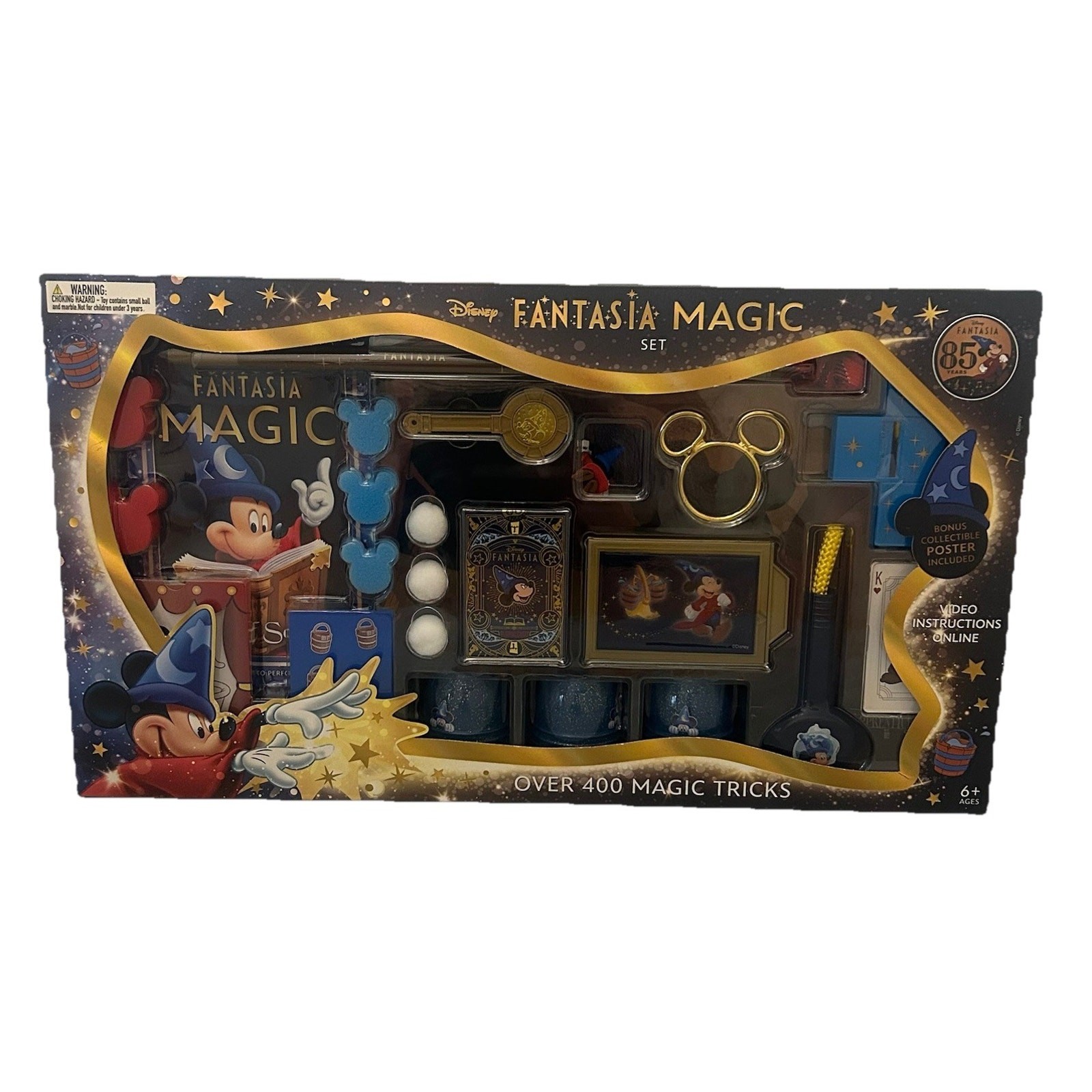 Disney Fantasia Magic Set Mickey Mouse Over 400 Tricks Kids 6+ Plus Bonus Poster