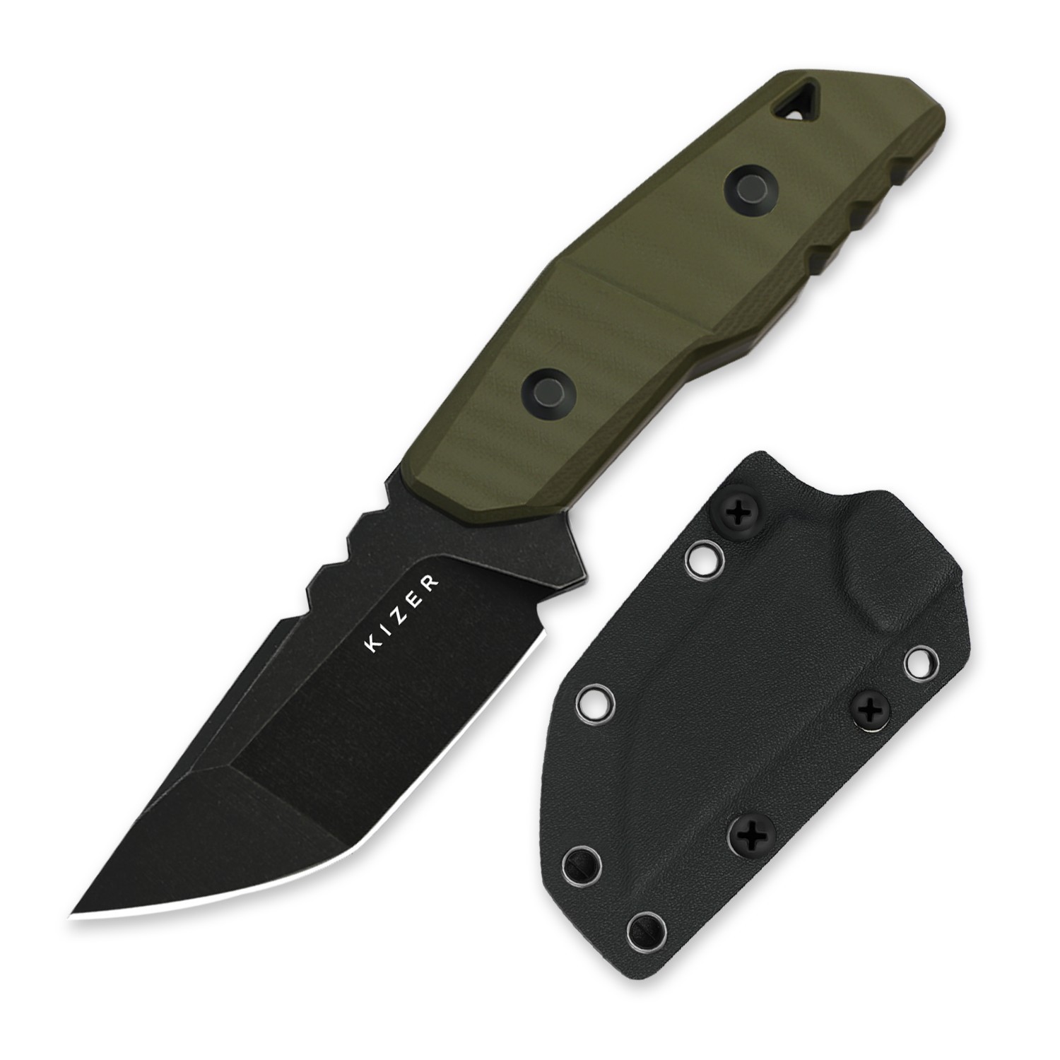 Kizer Quartz Tactical  Fixed Knife AEB-L Blade G10 Handle With Sheath 1086A1