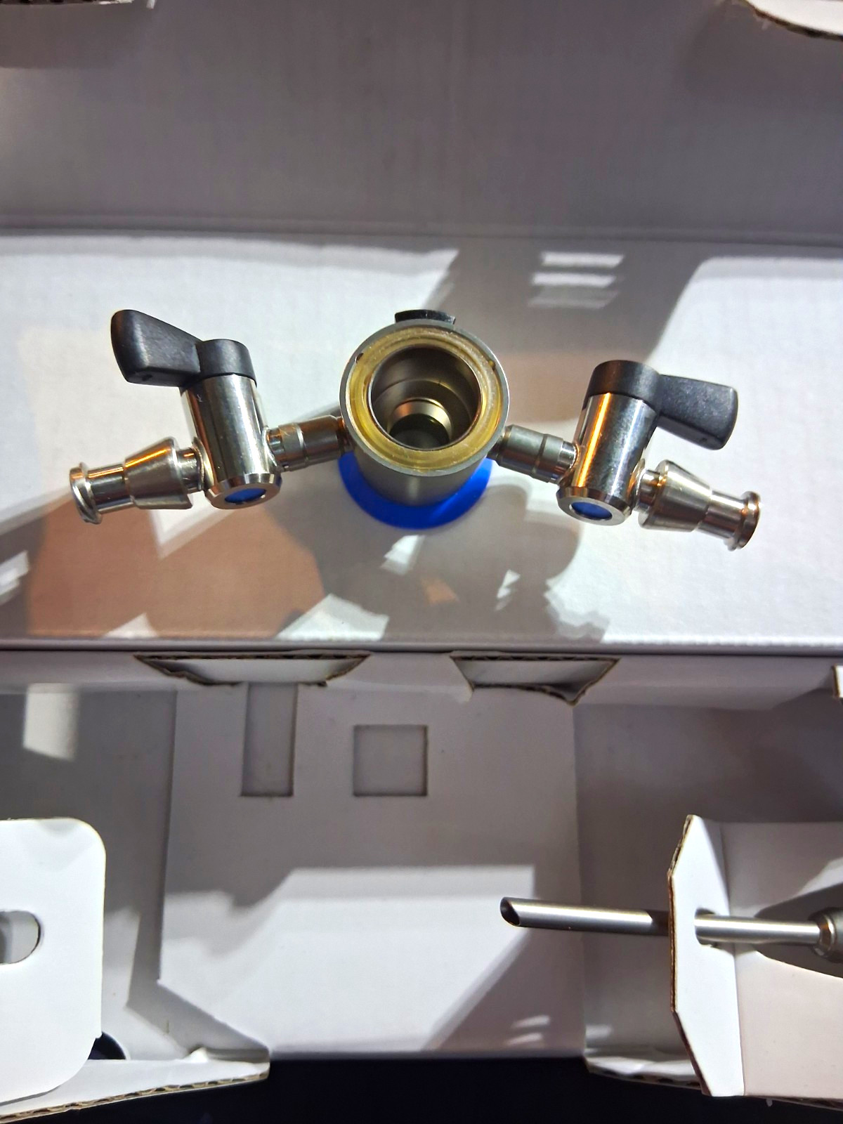 Olympus Medical Endoscope Connector/Adapter w/ Dual Stopcock Valves, Metal